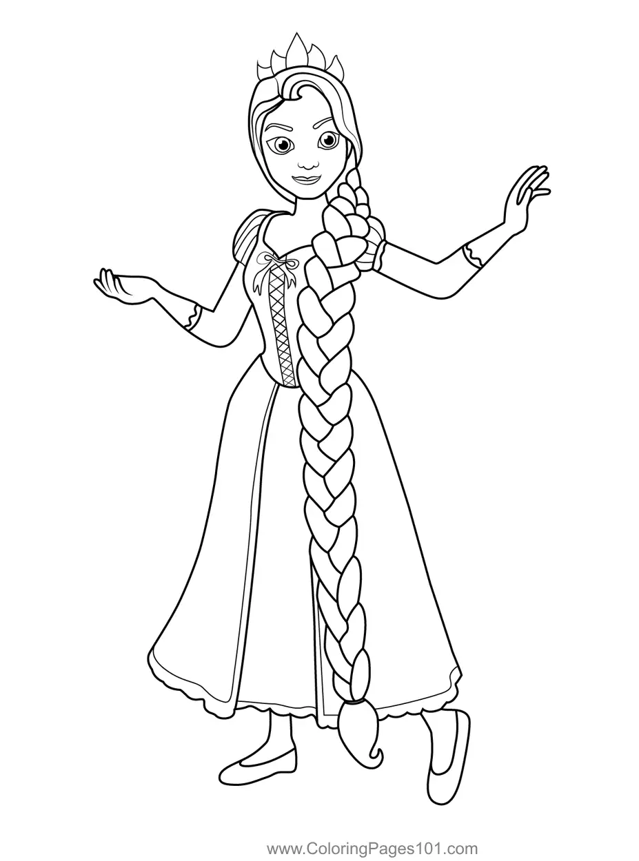 Rapunzel Coloring Pages 2