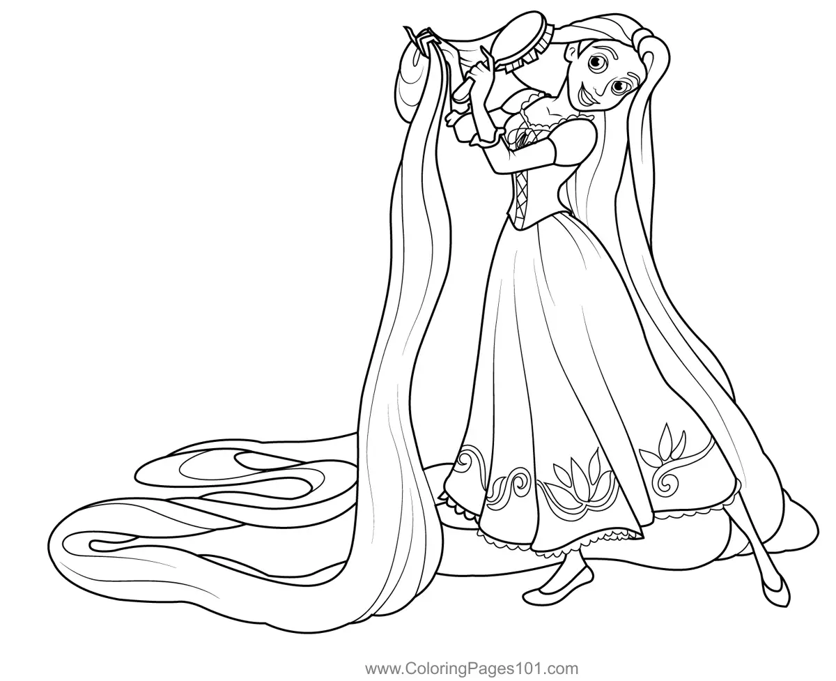 Rapunzel Coloring Pages 4