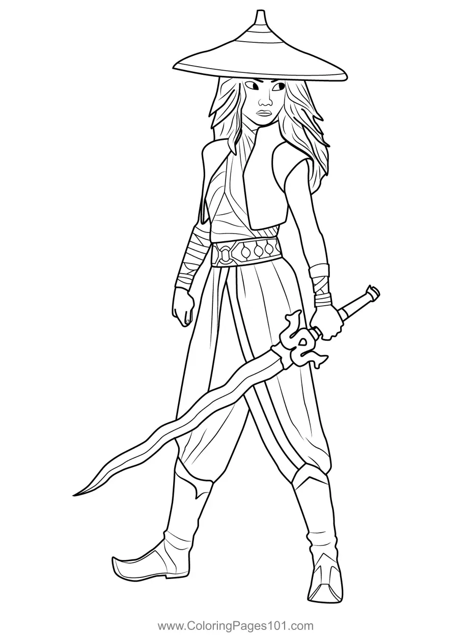 Raya and the Last Dragon Coloring Pages 4