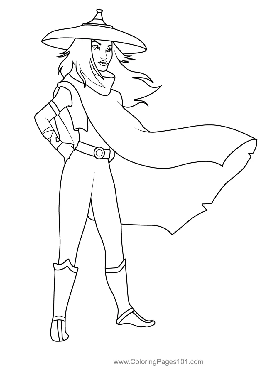 Raya Coloring Pages 1