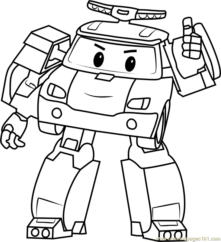 Robocar Poli Coloring Pages 9