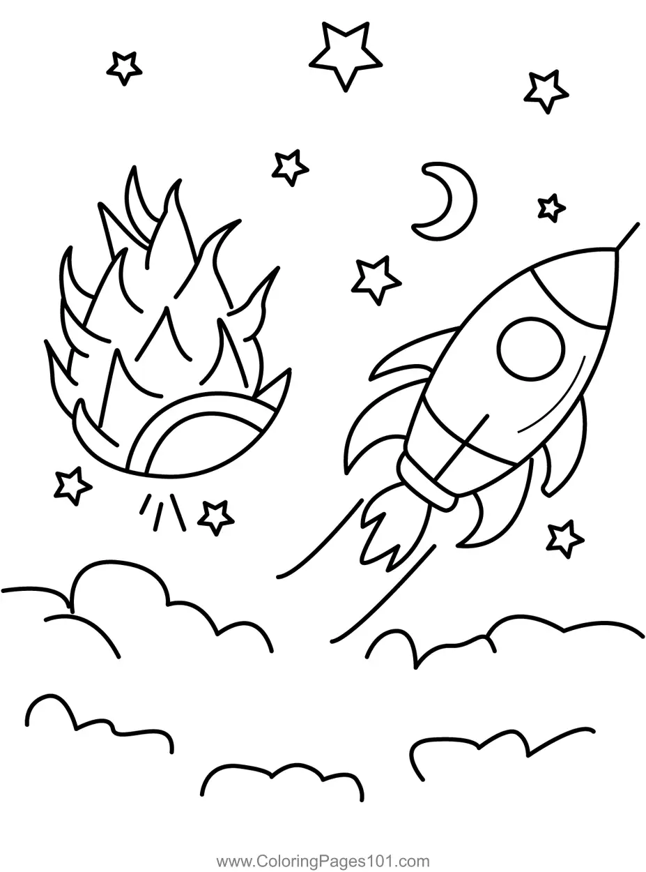Rockets Coloring Pages 4