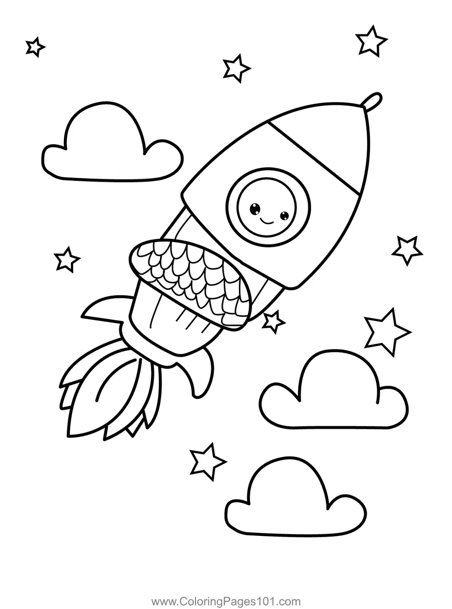Rockets Coloring Pages 9