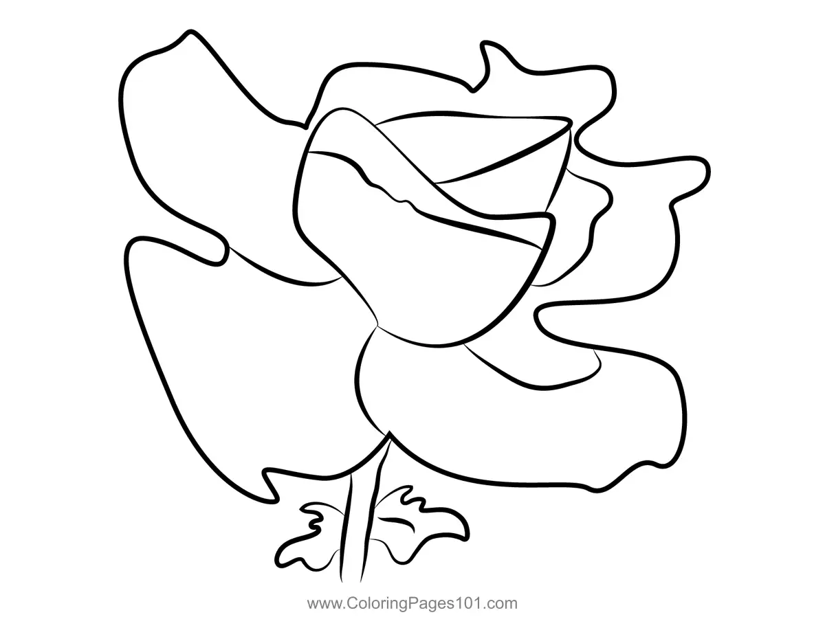 Rose Coloring Pages 6