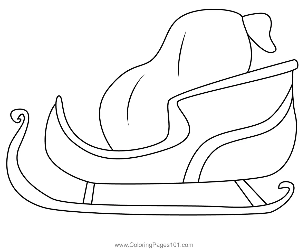 Santas Sleigh Coloring Pages 1