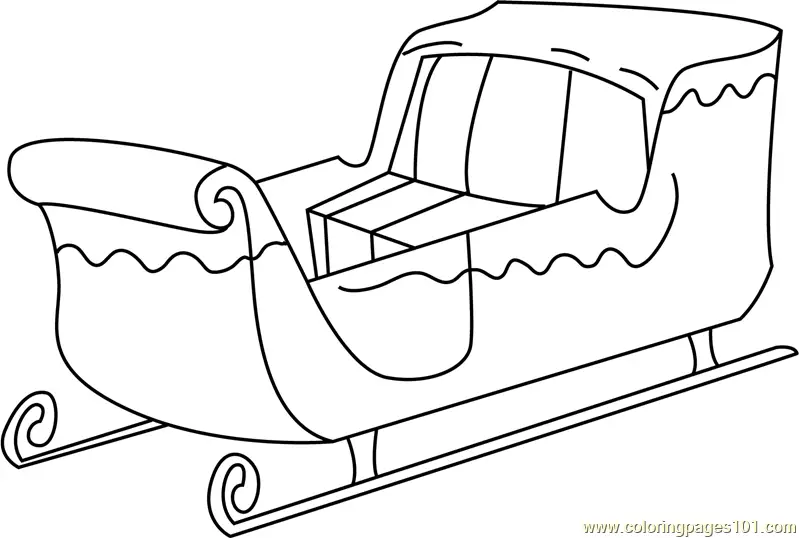 Santas Sleigh Coloring Pages 3