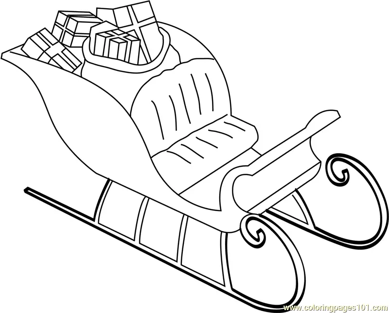 Santas Sleigh Coloring Pages 4