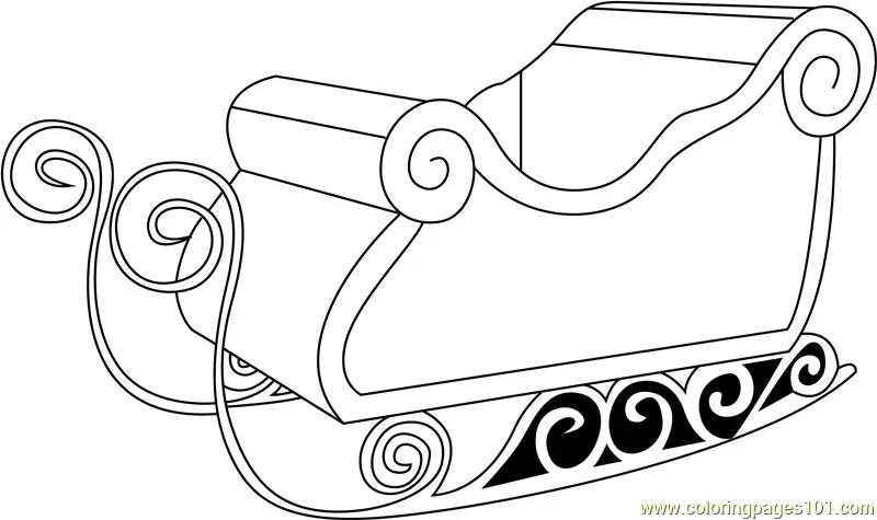 Santas Sleigh Coloring Pages 6