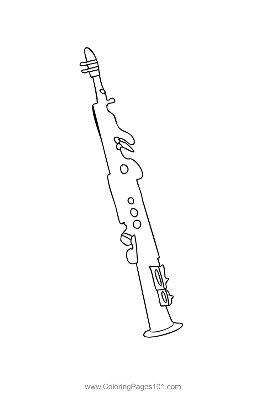 Saxophone Coloring Pages 1