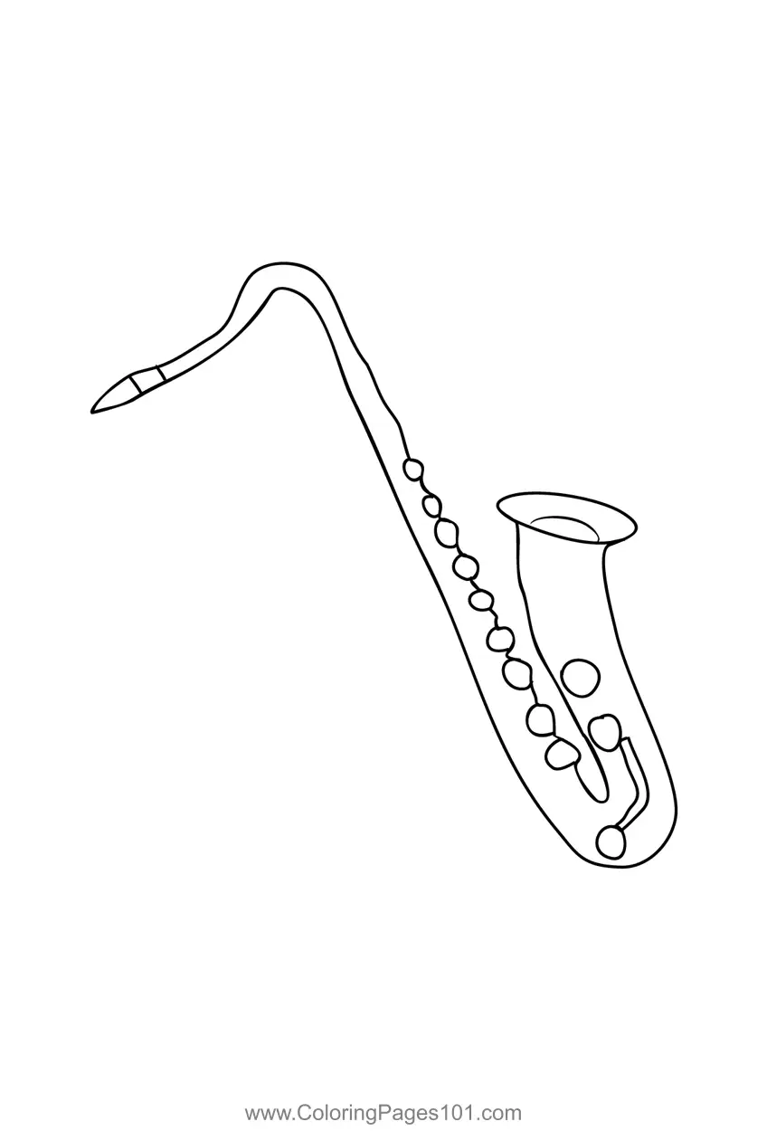 Saxophone Coloring Pages 2