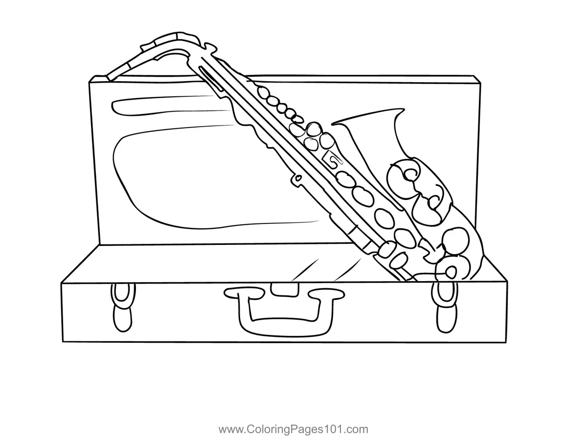 Saxophone Coloring Pages 4