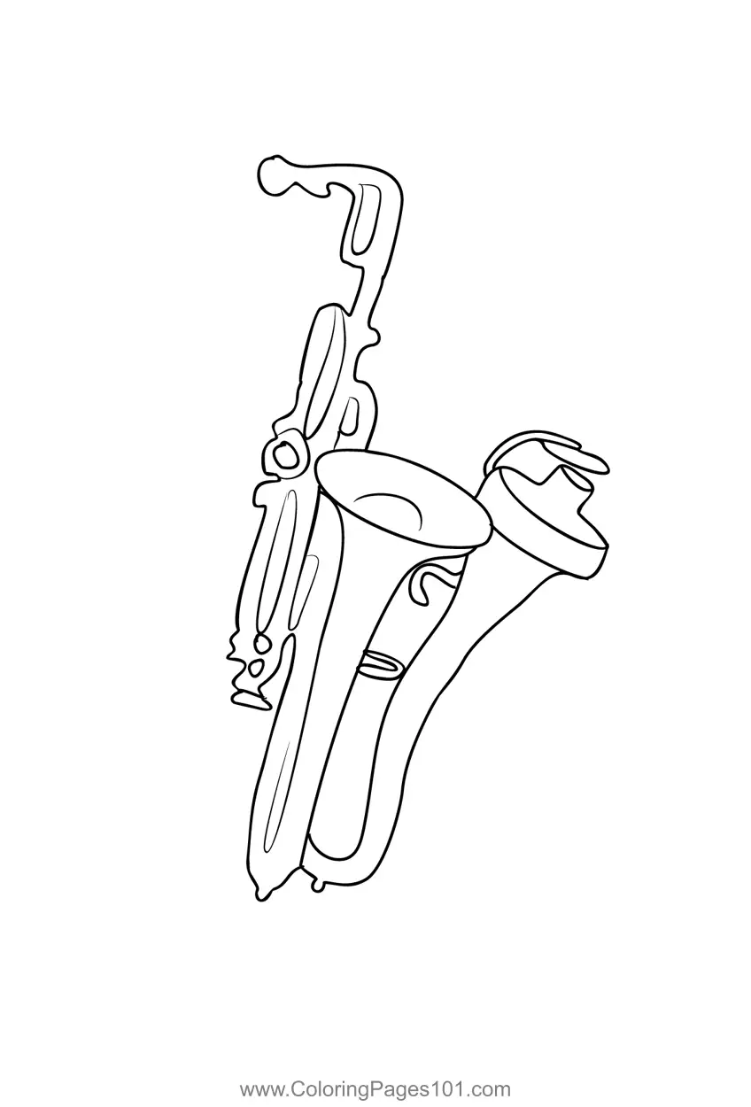 Saxophone Coloring Pages 5