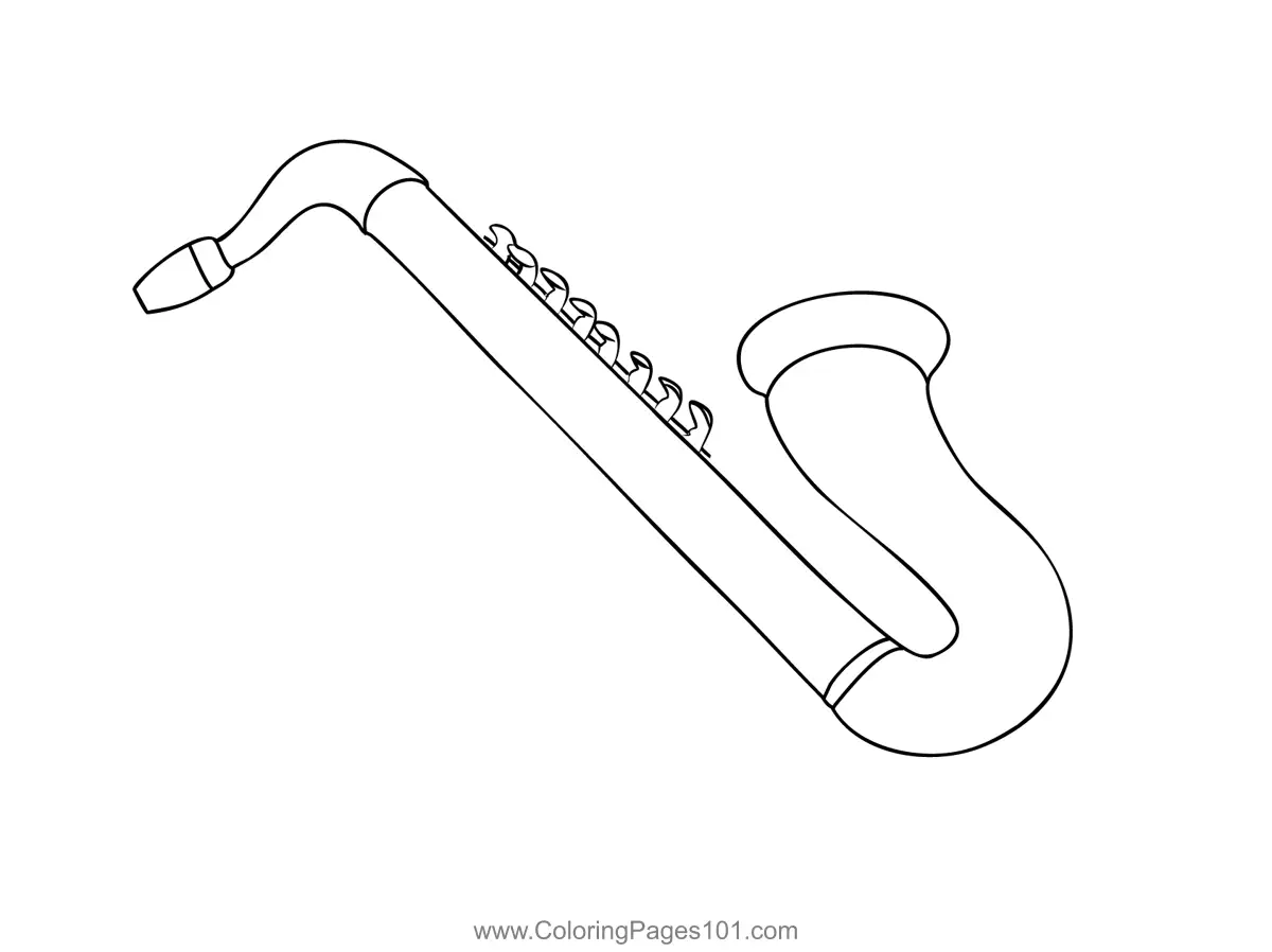 Saxophone Coloring Pages 6