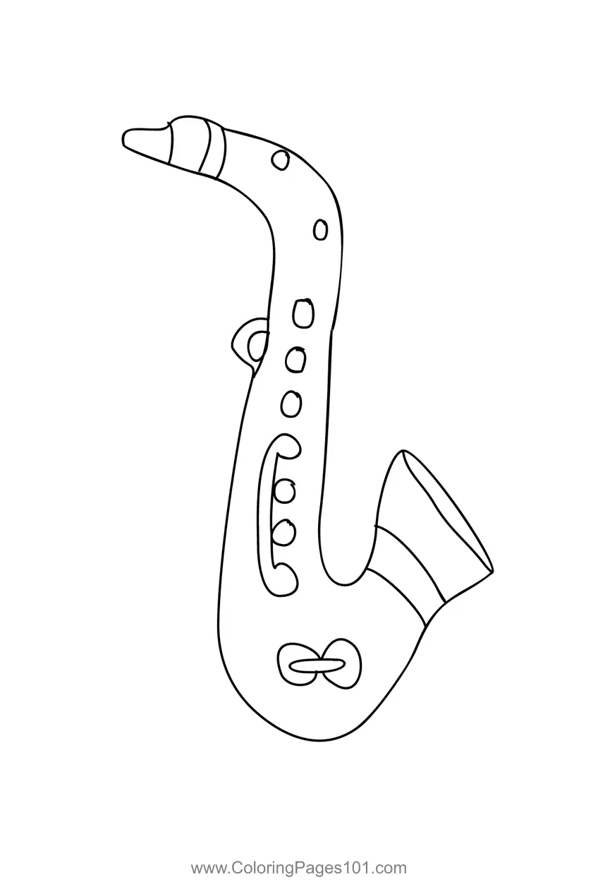 Saxophone Coloring Pages 7
