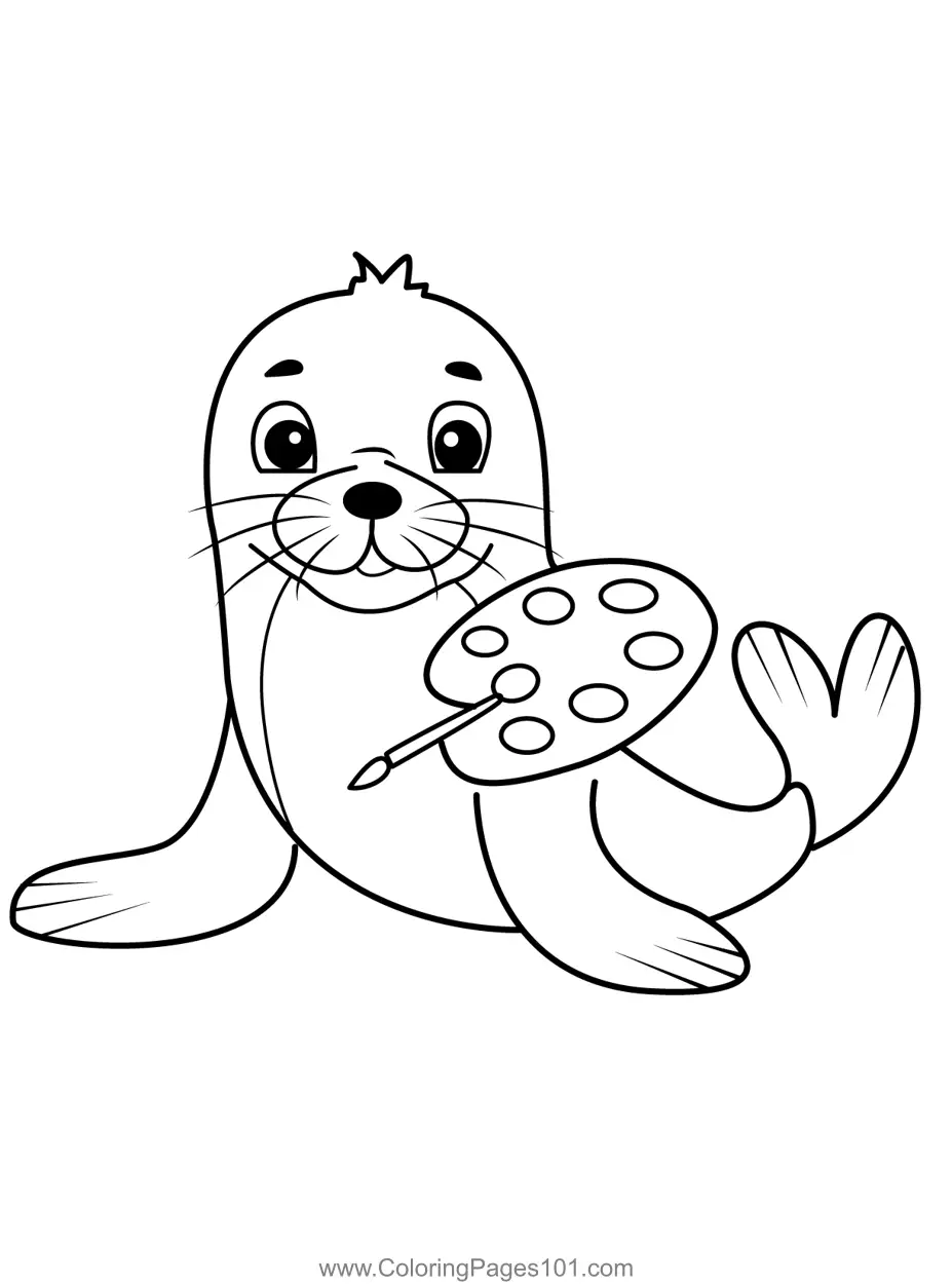 Seal Coloring Pages 1