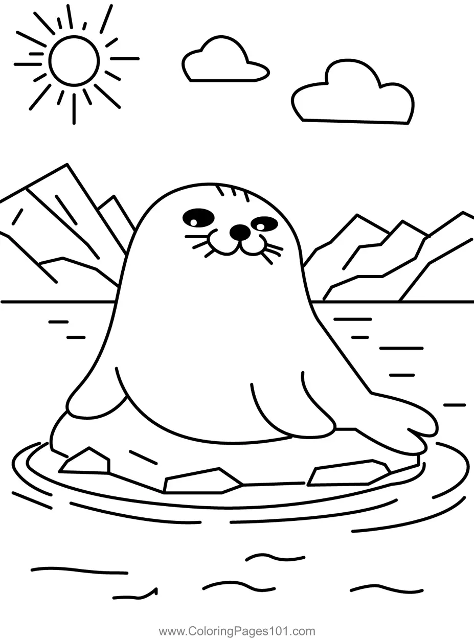 Seal Coloring Pages 5
