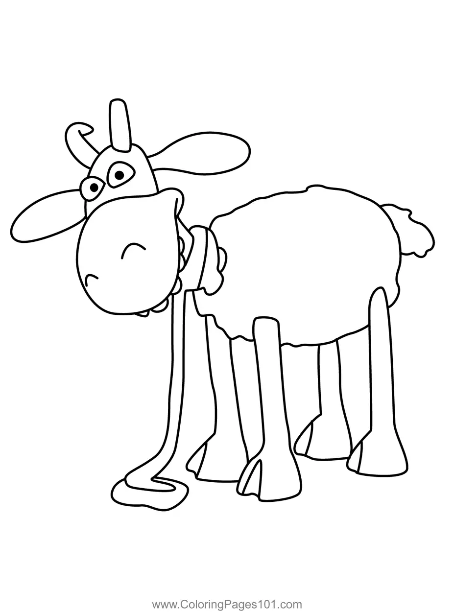 Shaun the Sheep Coloring Pages 10