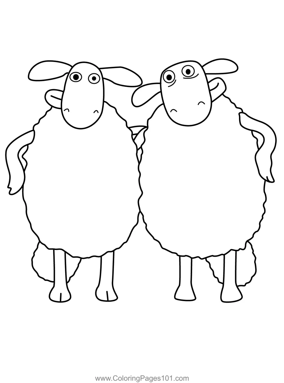 Shaun the Sheep Coloring Pages 2