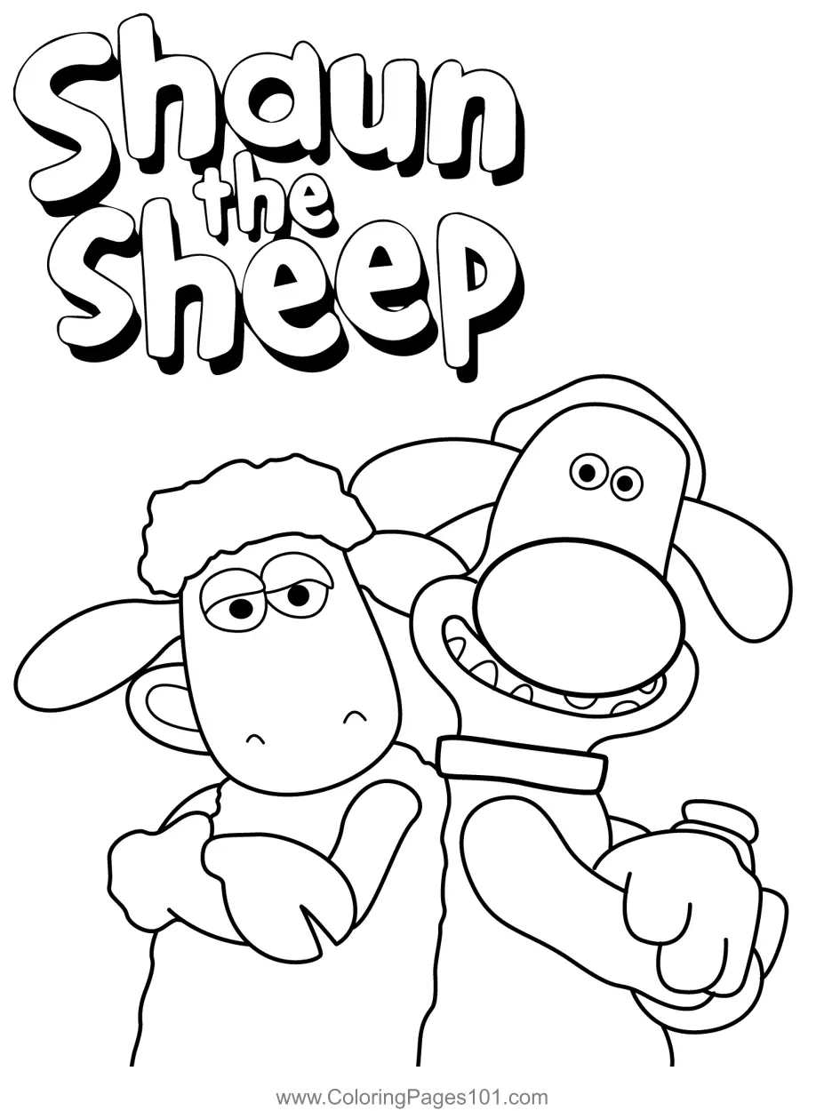 Shaun the Sheep Coloring Pages 7