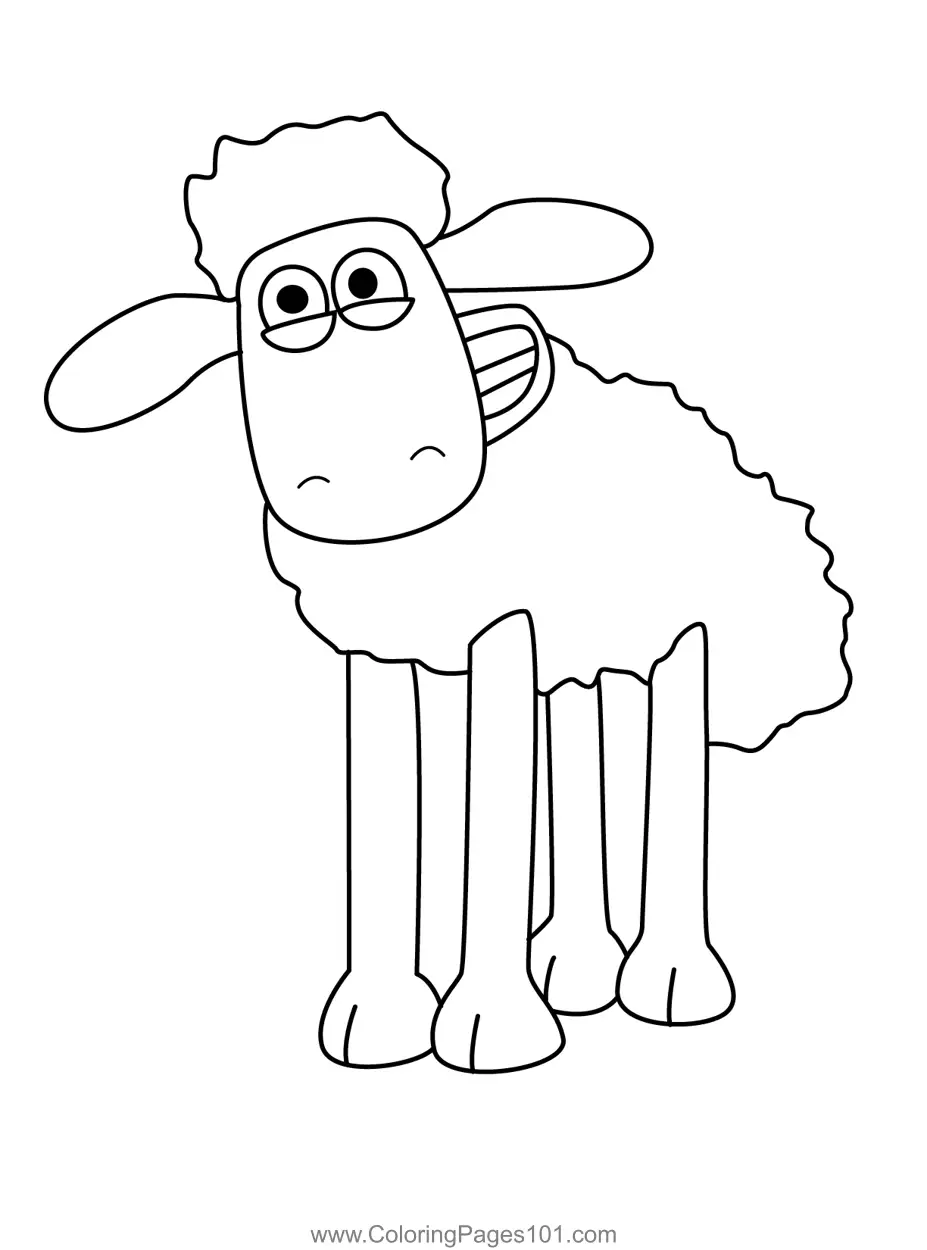Shaun the Sheep Coloring Pages 8