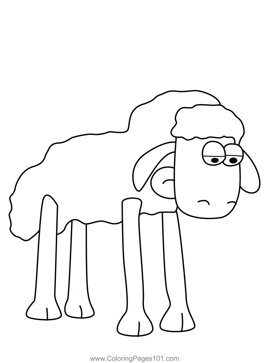 Shaun the Sheep Coloring Pages 9