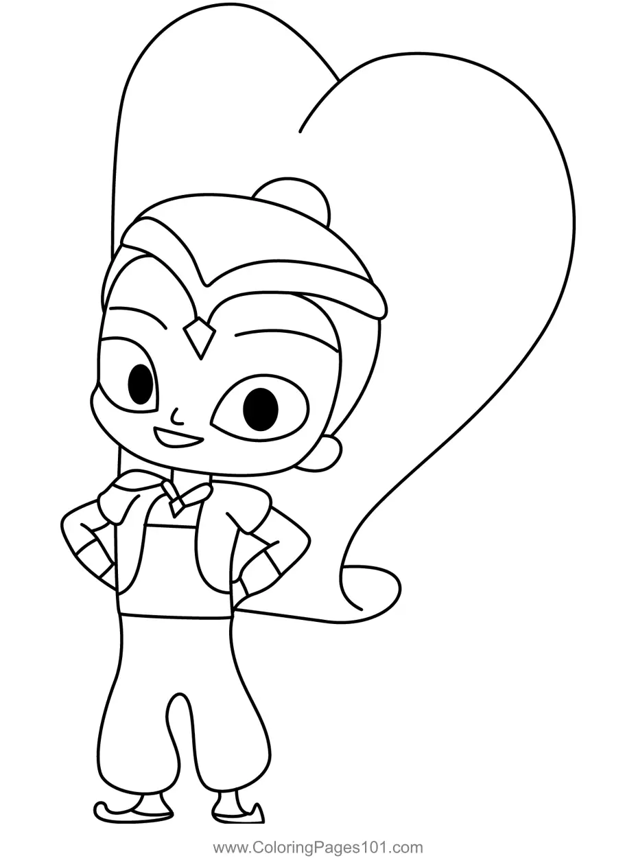 Shimmer and Shine Coloring Pages 2