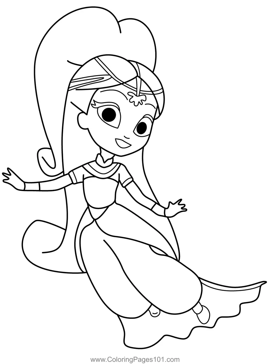 Shimmer and Shine Coloring Pages 3