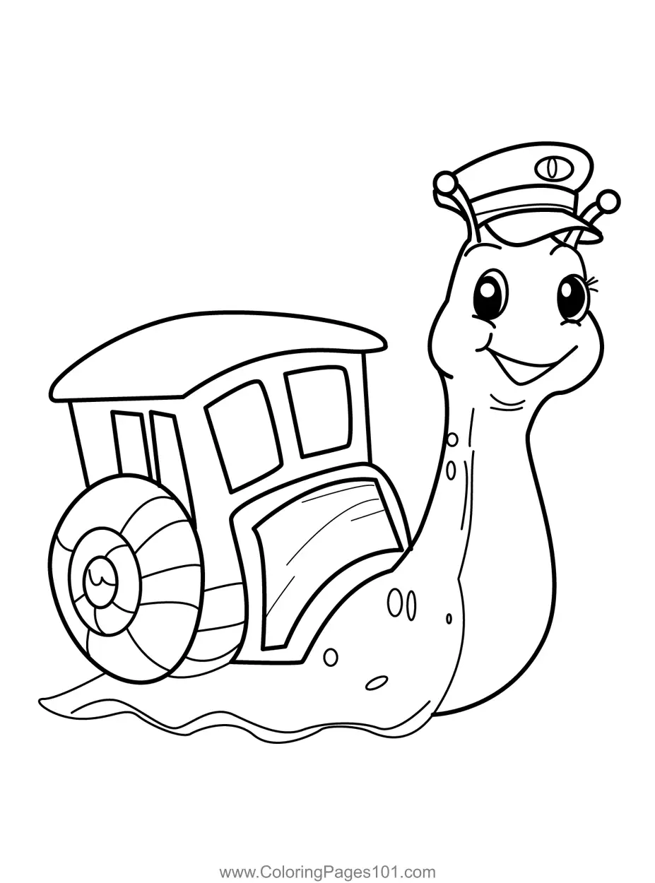 Snail Coloring Pages 4