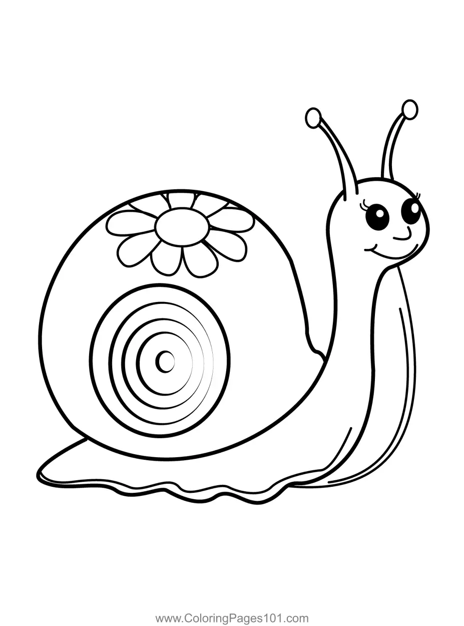 Snail Coloring Pages 9