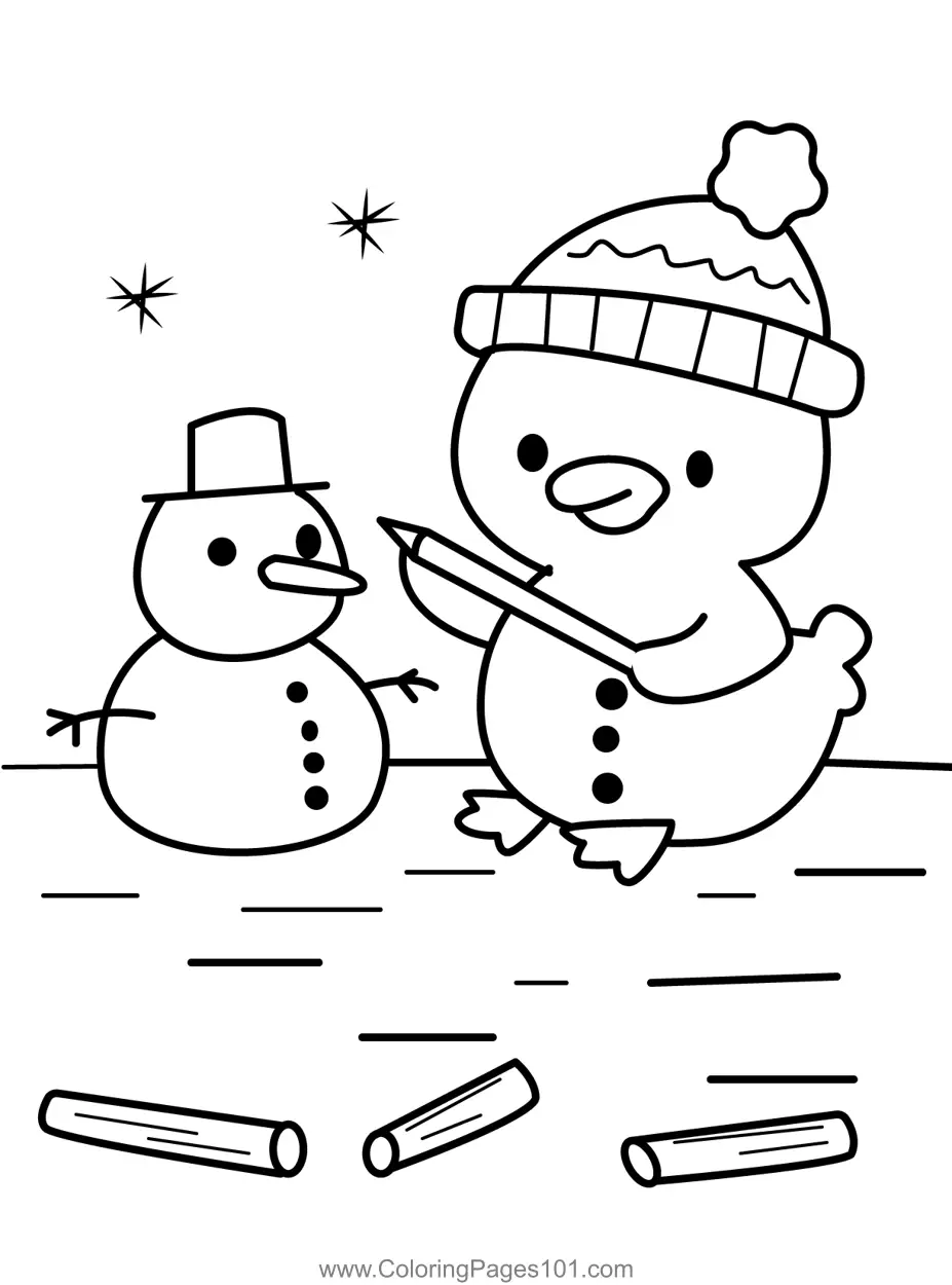 Snowman Coloring Pages 1