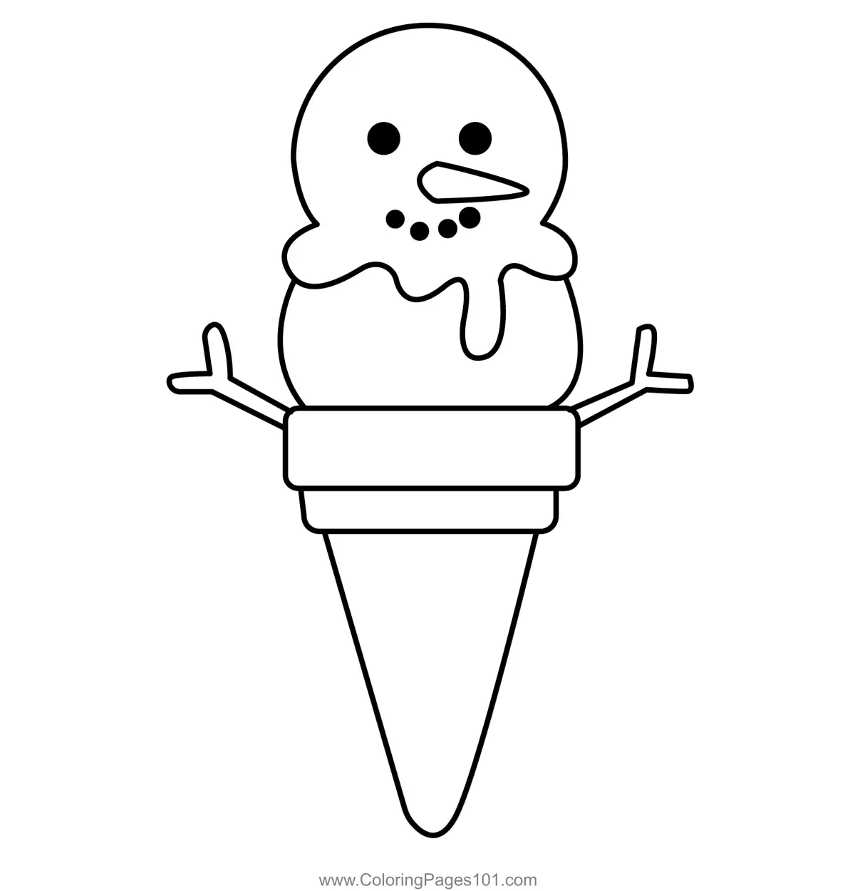 Snowman Coloring Pages 3