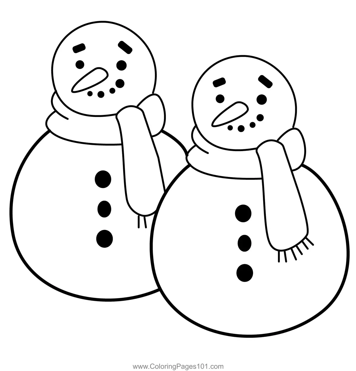 Snowman Coloring Pages 4