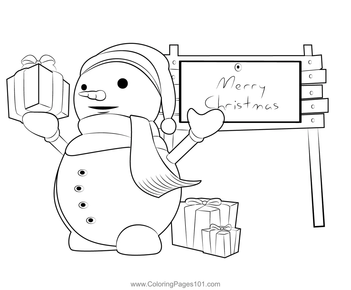 Snowman Coloring Pages 6