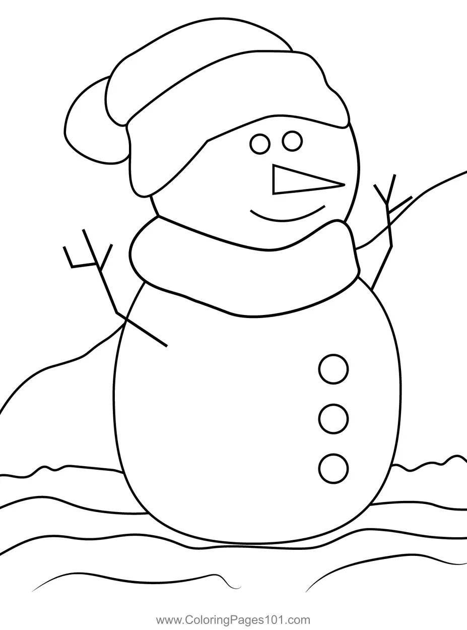 Snowman Coloring Pages 9