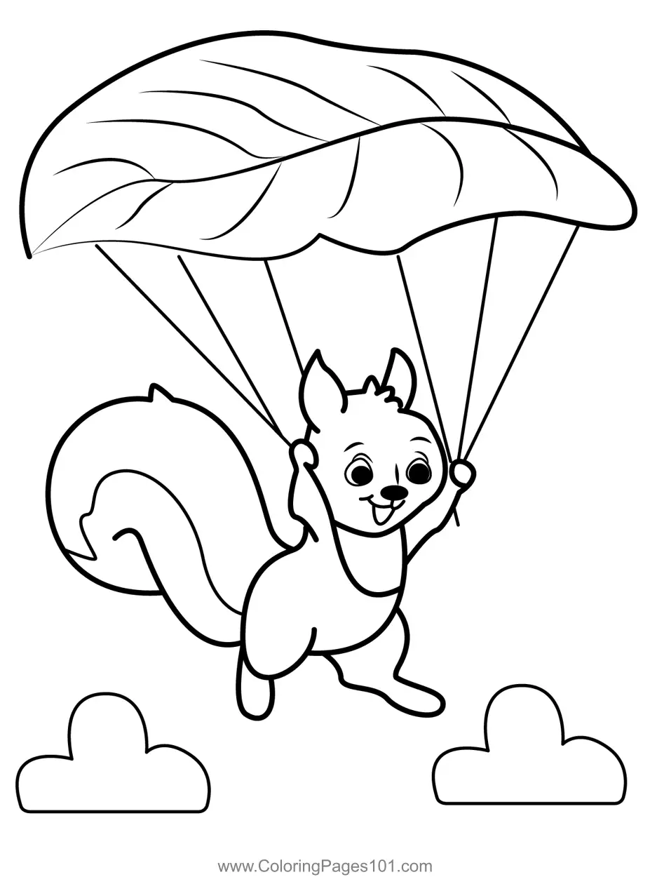 Squirrel Coloring Pages 2