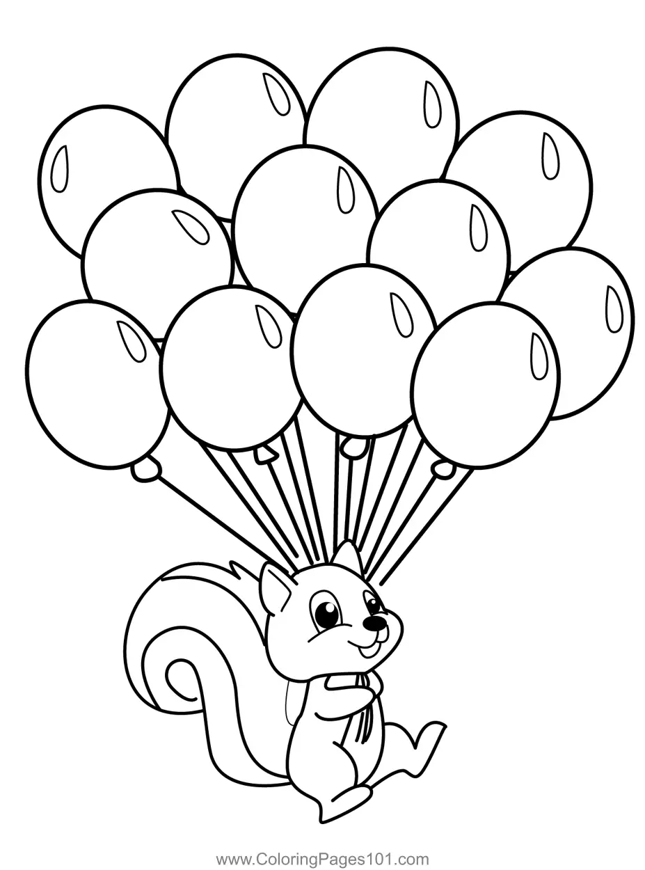 Squirrel Coloring Pages 5