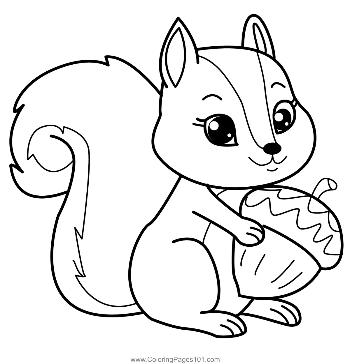 Squirrel Coloring Pages 7