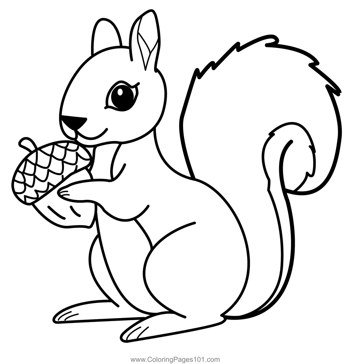 Squirrel Coloring Pages 9