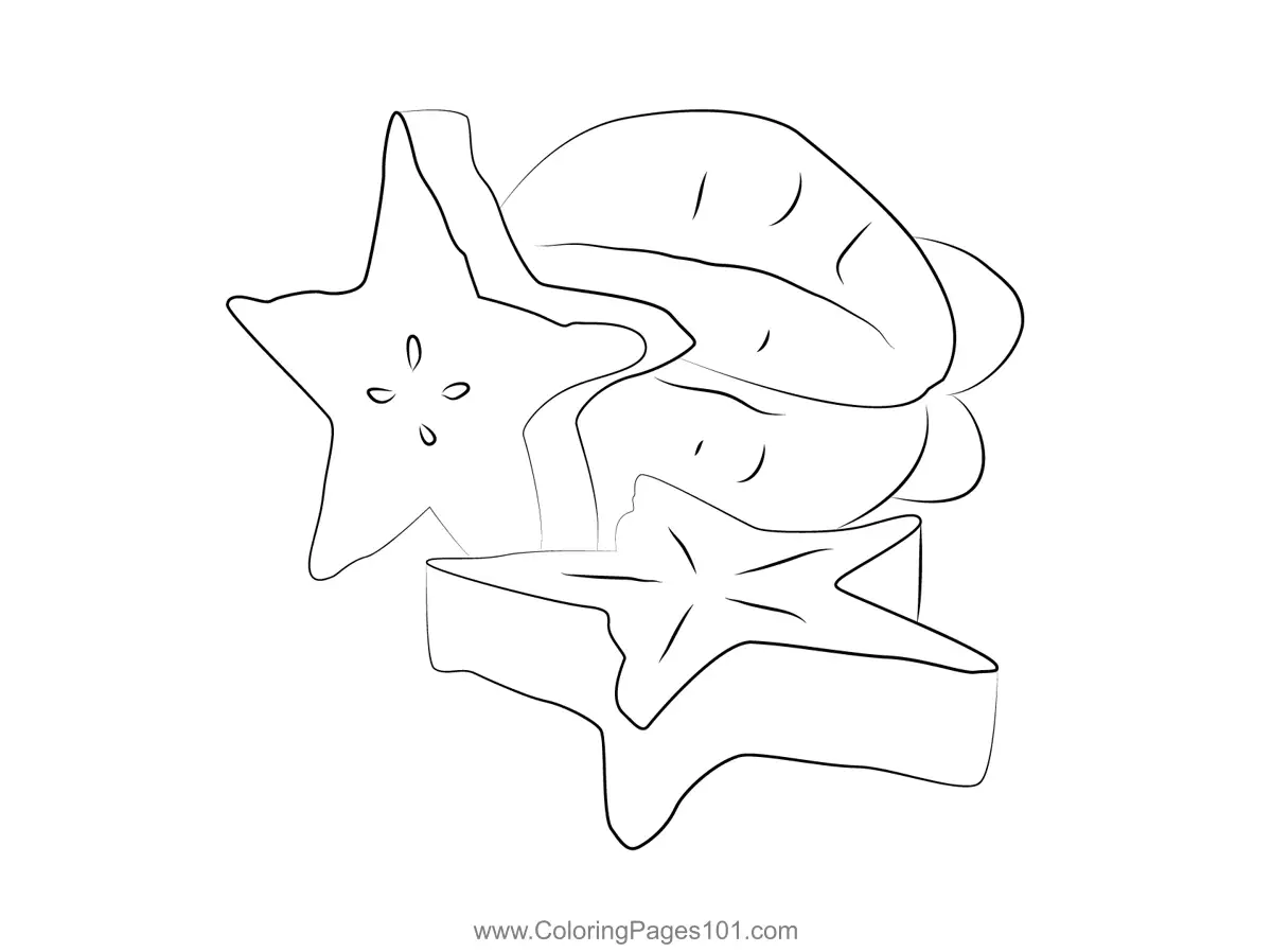 Star Fruit Coloring Pages 10