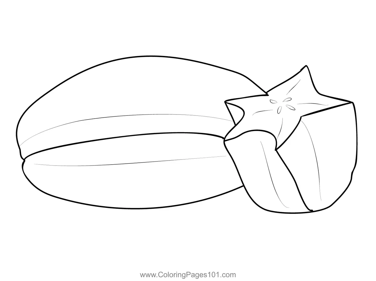 Star Fruit Coloring Pages 5