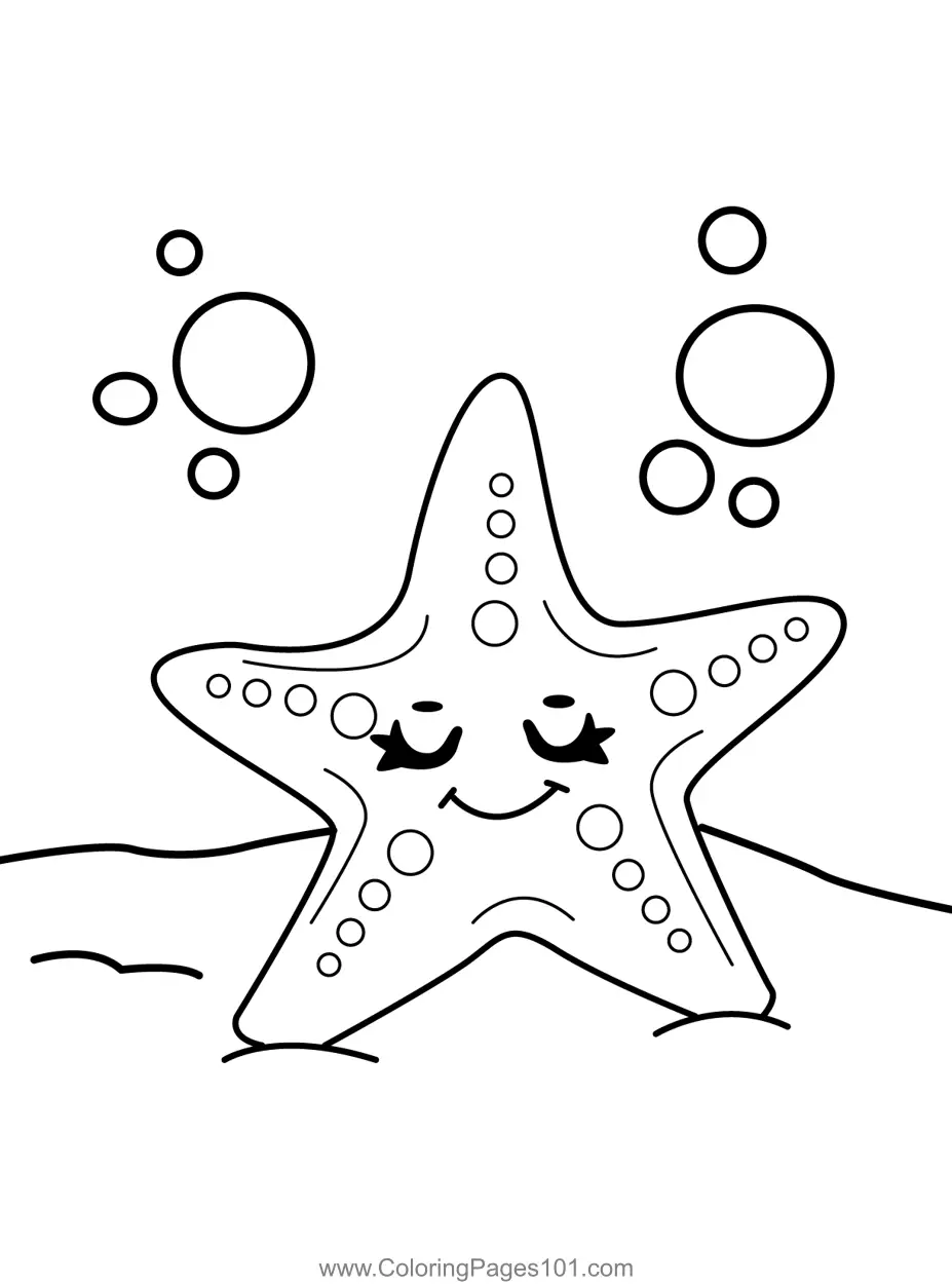 Starfish Coloring Pages 2