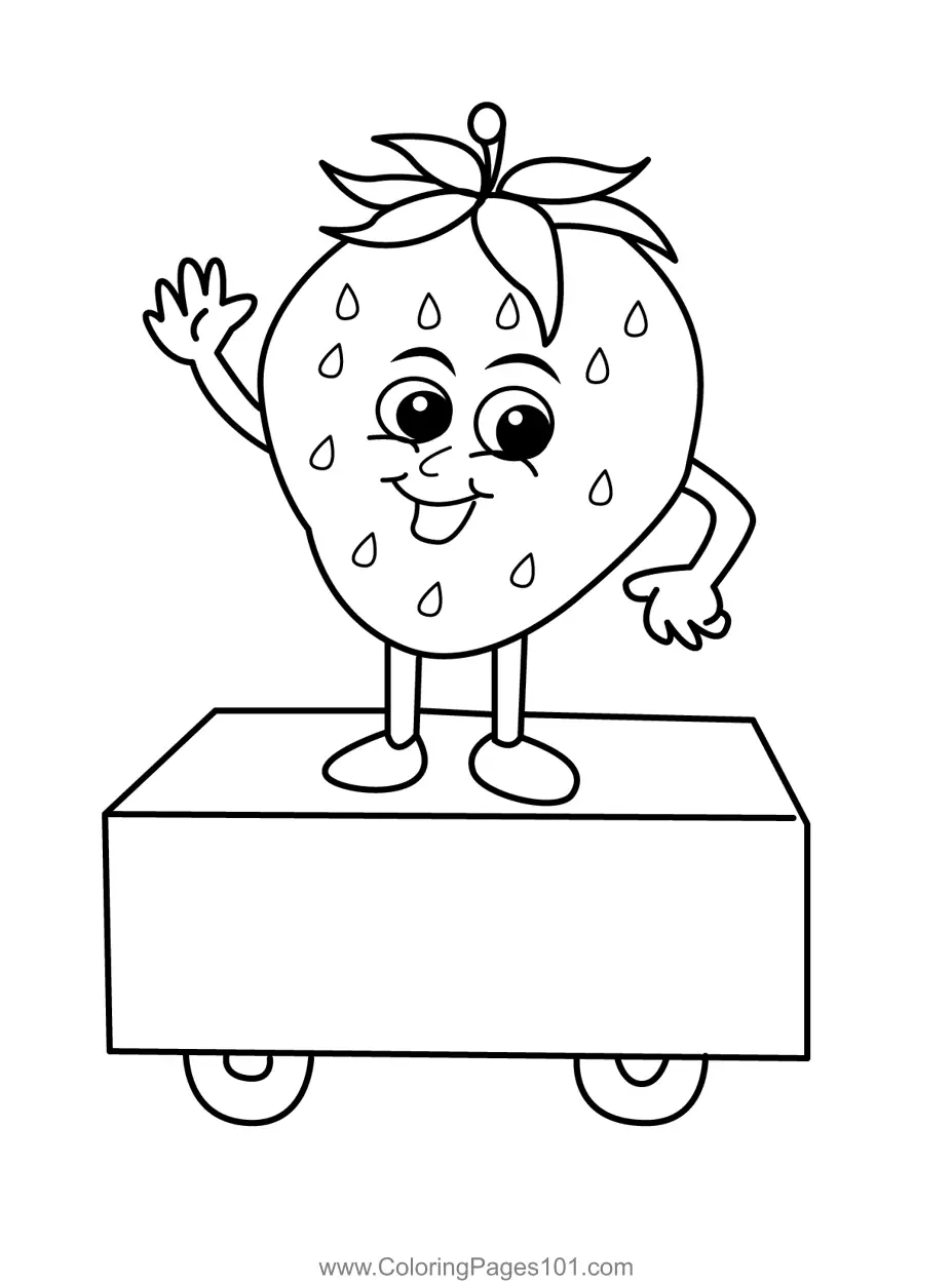 Strawberry Coloring Pages 3