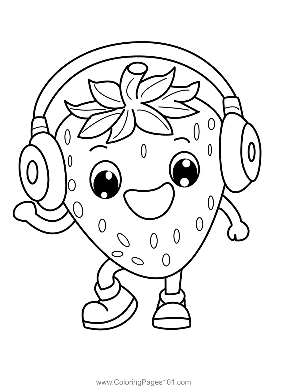 Strawberry Coloring Pages 5