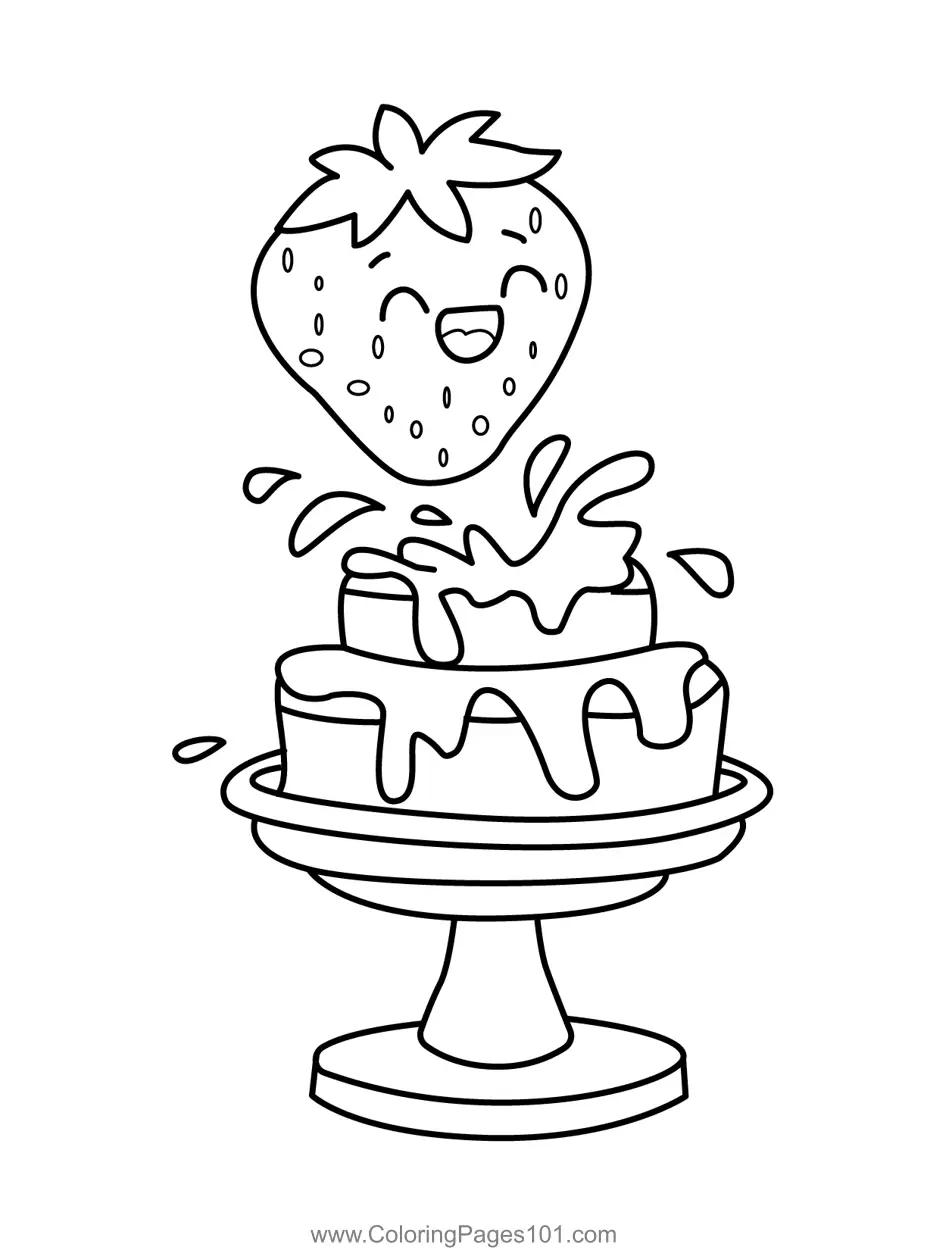 Strawberry Coloring Pages 6