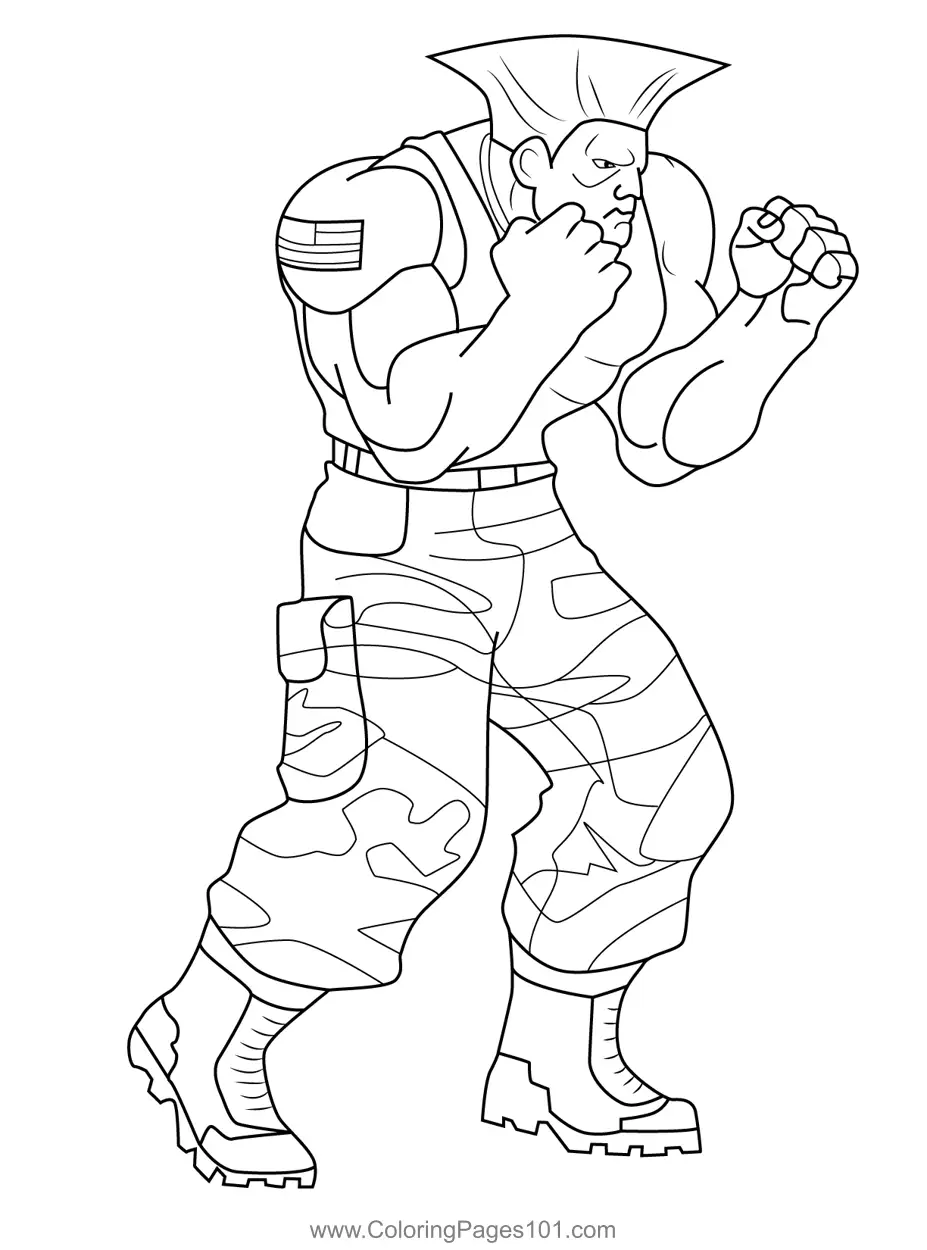 Street Fighter Coloring Pages 9