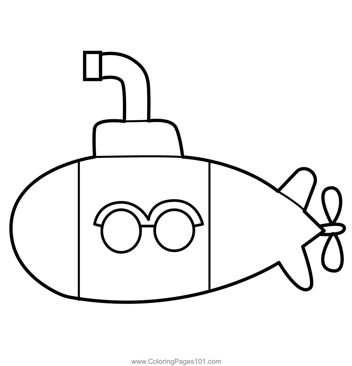 Submarine Coloring Pages 4