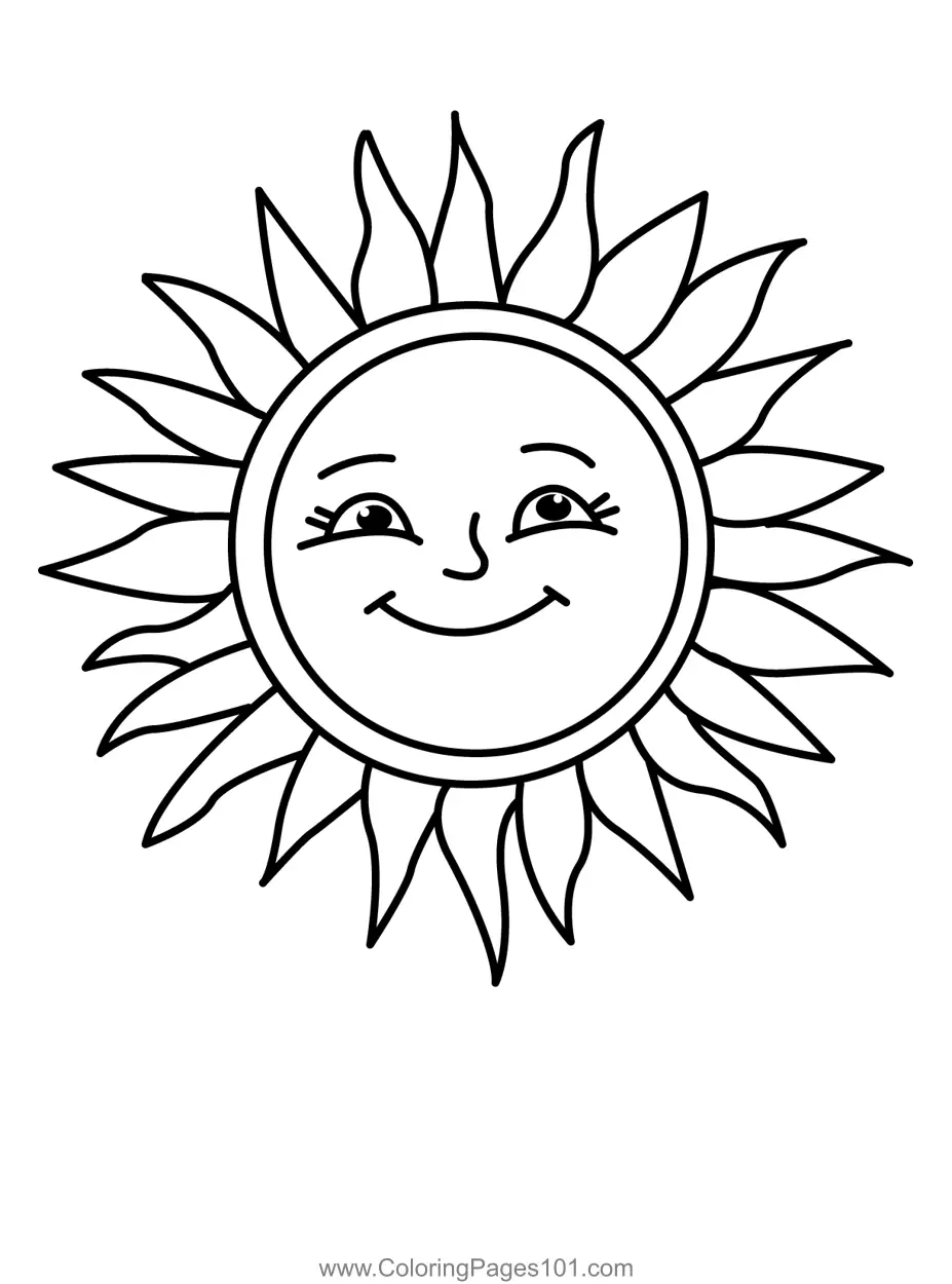 Sun Coloring Pages 2