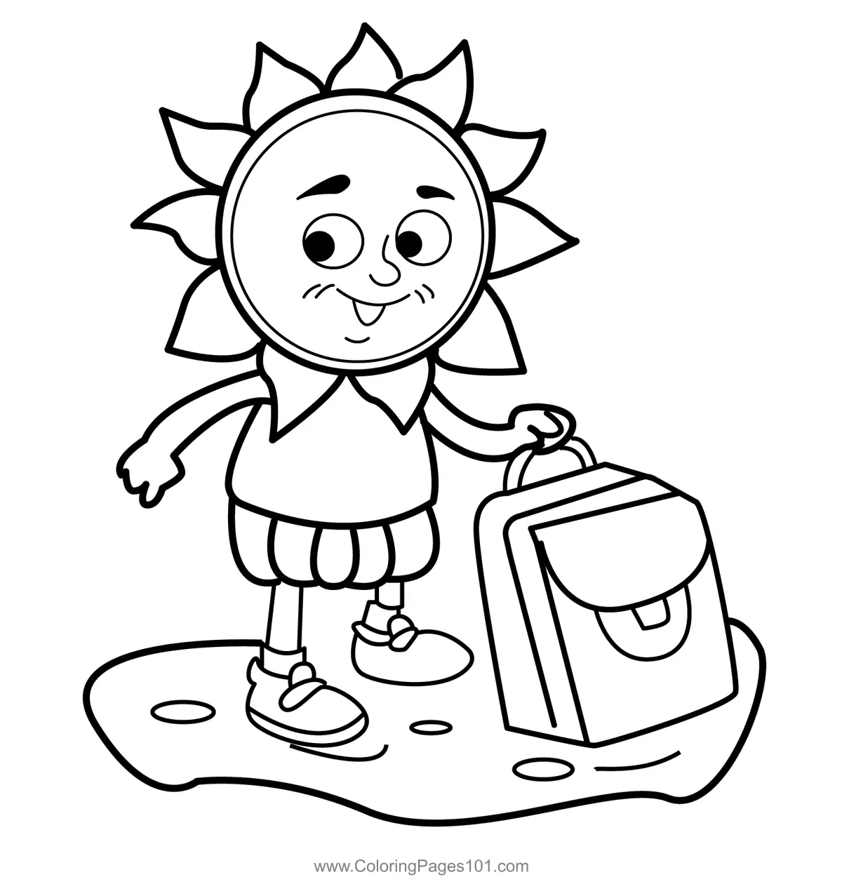 Sun Coloring Pages 4