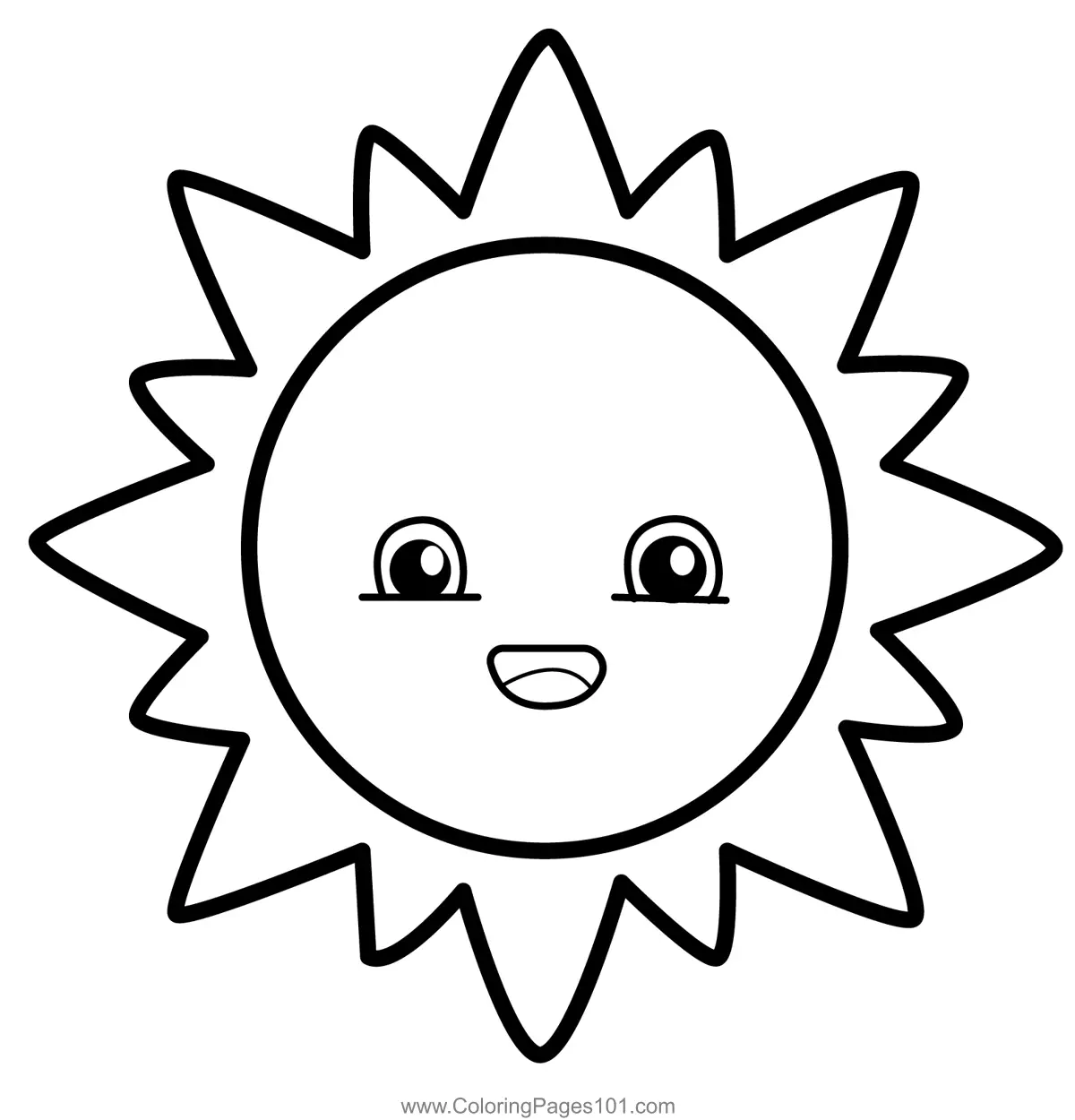 Sun Coloring Pages 6