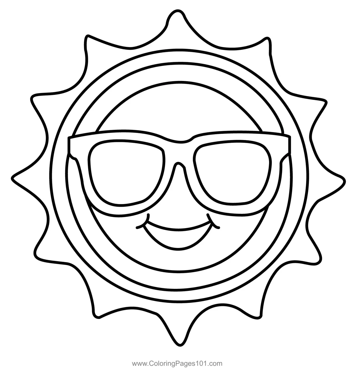 Sun Coloring Pages 7
